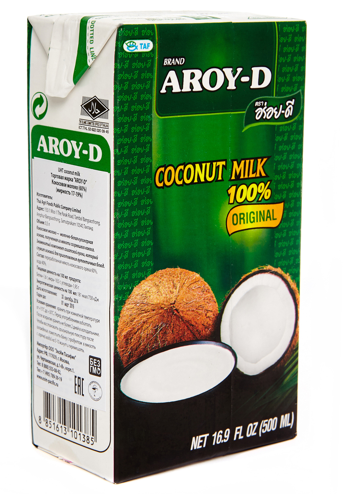 Кокосовое молоко AROY-D 500 мл, Tetra Pak