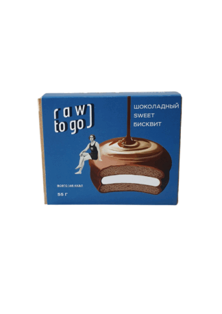 Бисквит Sweet шоколадный с ванильным суфле, Raw to go, 50 г