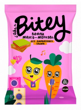 Детские вафли Манго-Морковь, Bitey, 35 г