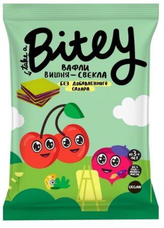 Детские вафли Вишня-Свекла, Bitey, 35 г