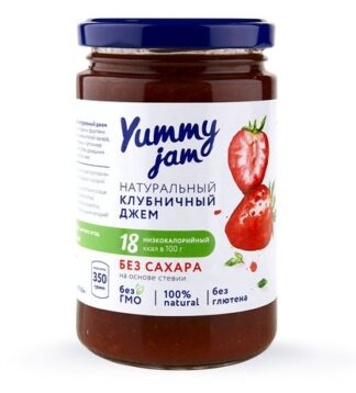 Клубничный джем без сахара, Yummy jam, 350 г.