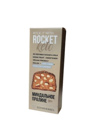 Батончик низкоуглеводный миндальный в шоколаде , ROCKET Keto, 40 г