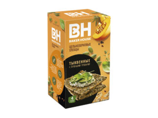 Хлебцы ТЫКВЕННЫЕ цельнозерновые, BH, 180 г.