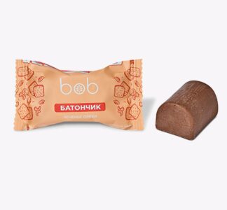 Мини-батончик темный с печеньем и орехами, Raw Bob, 25 г