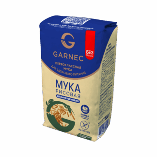 Мука рисовая Без глютена Цельнозерновая, GARNEC, 500 г