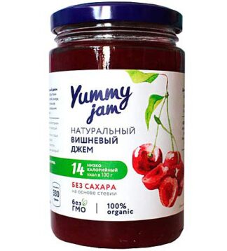 Вишневый джем без сахара Yummy Jam, 350 г