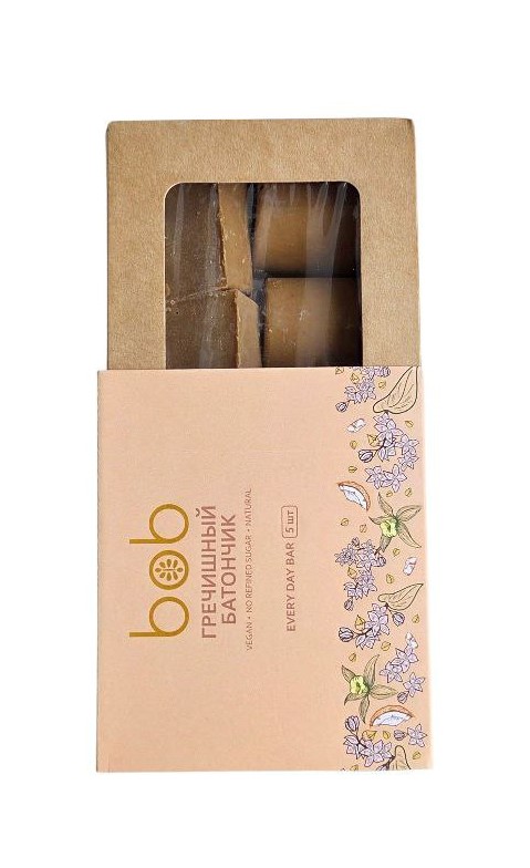 Батончик гречишный 5 шт, Raw Bob, 125 г